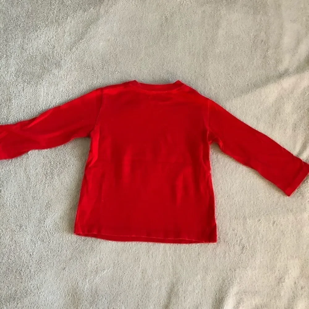 Baby Gap Boys Long Sleeve Firetruck Graphic Tee